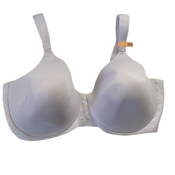 Bali Bra Womens Size 38DD Coolest Smoothing Underwire T-Shirt Bra DF4580 Purple - Picture 3 of 9